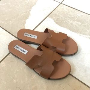 Brown leather sandals